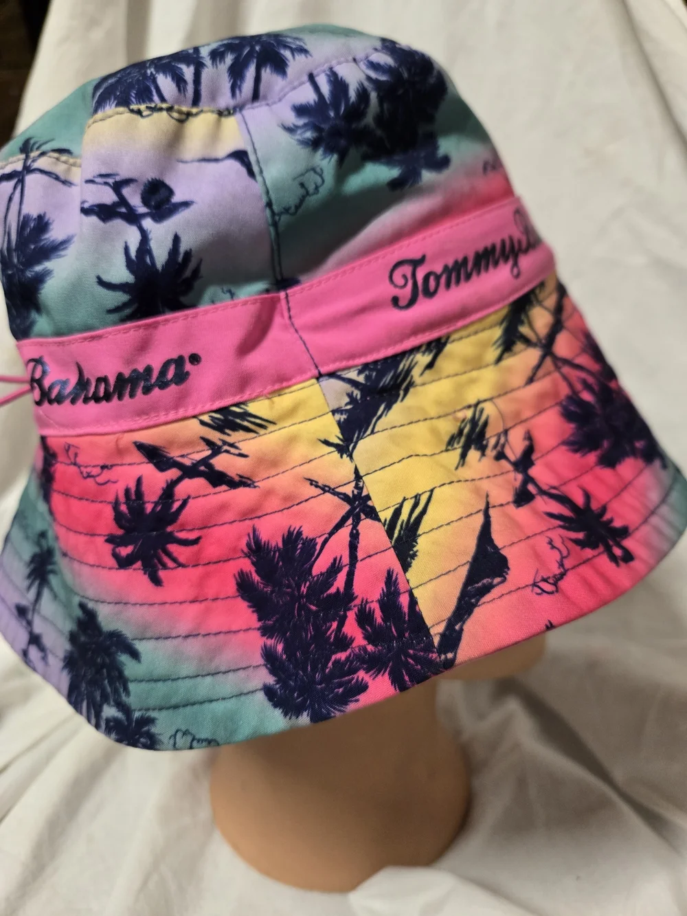 Tommy Bahama Kids Neon Tropical Bucket Hat - Pink, Teal, Yellow